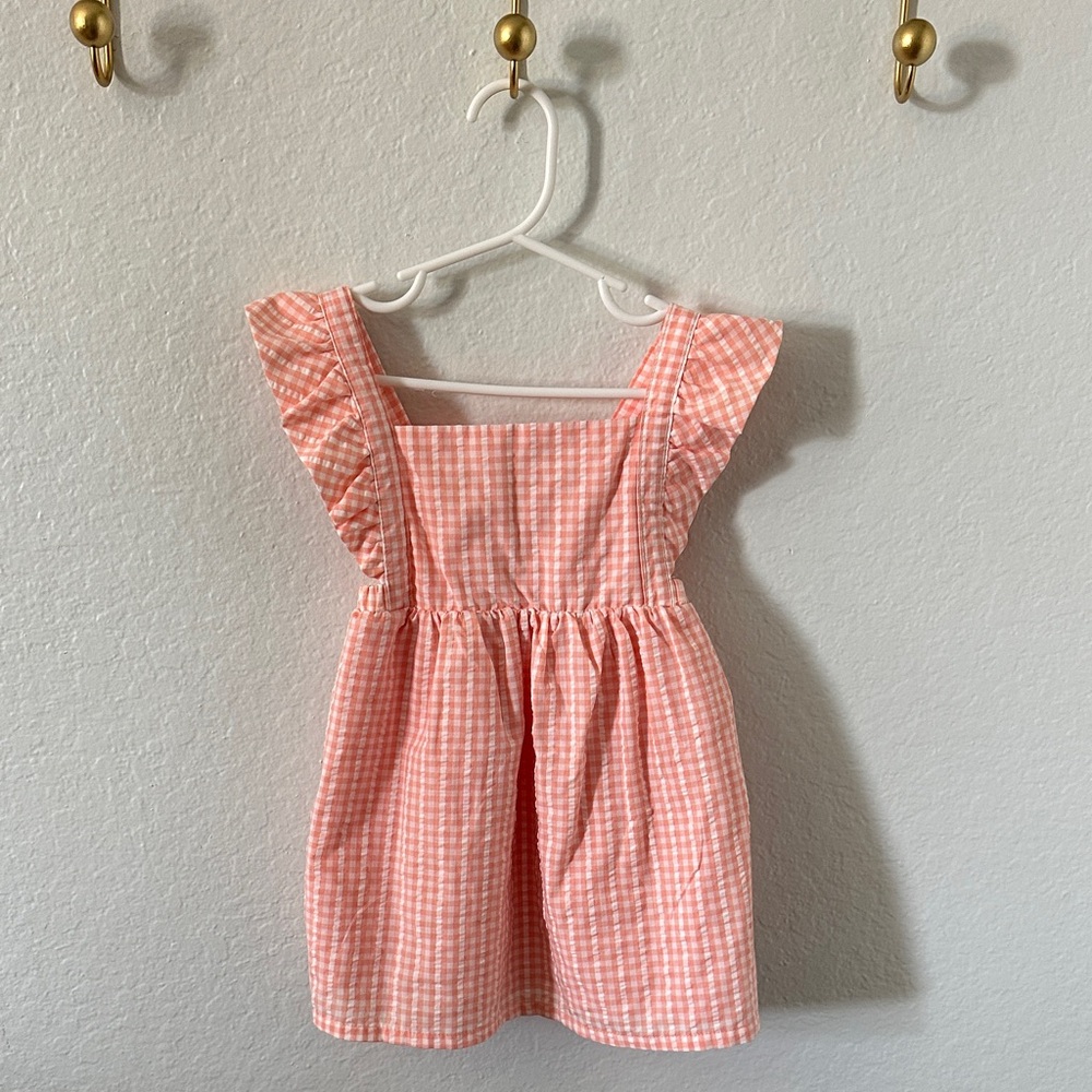 Carter's Peach Gingham Dress, 12 Months